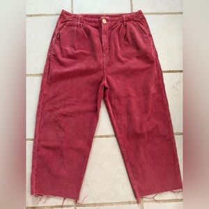 Rudy Jude Red Corduroy Cropped Pants